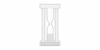 Sablier pratique en bois 3 minutes pratique Ciery - Impression avant en bas