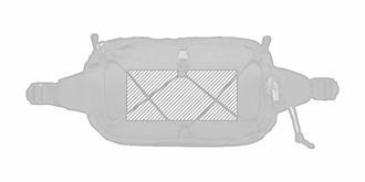 Sac banane en polyester RPET 600D Bazya - A l'avant