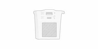 Adaptateur avec ports USB Type-C et Type-A Fyra - Marquage Verso