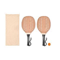 OBG PUB - Set de tennis en bois de 2 raquettes Parela