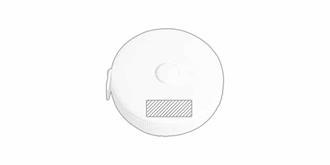 Mètre-ruban 1 mètre de forme arrondie en ABS Jaisy - A l'avant