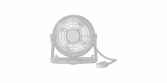 Ventilateur en ABS avec le câble USB Rovoa - A l'avant