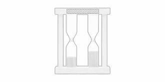 Lot de 2 sabliers avec minuteurs différents Xuami - Impression avant en haut