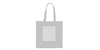 Sac avec soufflet matière biodégradable Recyclere - Marquage Verso