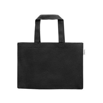 OBG.PUB - Sac rectangulaire en coton avec anses longues Laru Noir Sac rectangulaire en coton avec anses longues Laru Noir