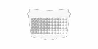 Coffee Mug en plastique à emporter 250 ml Ugier - Marquage autour