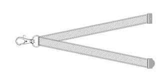 Lanyard tour de cou rupture sécuritaire Safety - Marquage Verso