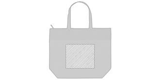 Sac Thermique couleur naturel en 100% coton Linaix - Marquage Recto