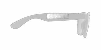 Lunettes de soleil en matière synthétique Crivier - Marquage manche droite