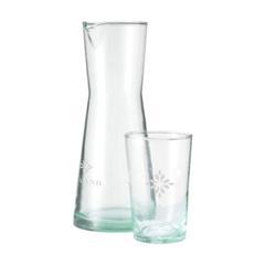 Carafe en verre recyclée translucide 1 L Zuja
