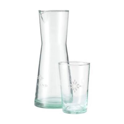 Carafe en verre recyclée translucide 1 L Zuja