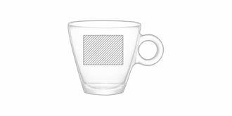 Verre à Expresso 100 ml translucide Lurgan - Marquage Recto