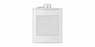 Flasque en acier inoxydable 200ml Kizkis - Marquage Recto