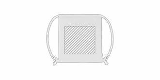 Sac à dos écologique en coton recyclé Vience - Marquage Recto