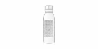 Bouteille d'eau 600 ml à double paroi Iklais - Marquage Recto