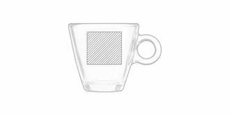 Verre à Café trempé de haute qualité Lugano - Marquage Recto