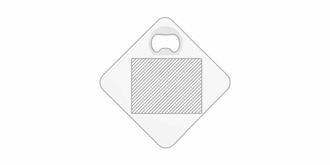 Dessous-de-verre et ouvre-bouteille Coaster - Marquage Recto