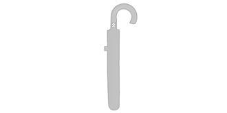 Parapluie avec poigné en bois Branihe - Impression Bas