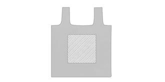 Sac courses pliable à bouton en polyester Resturn - Marquage Recto