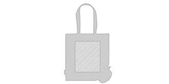 Sac pliable coton biologique résistant 7kg Lipux - Marquage Recto