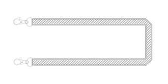 Lanyard tour de cou double clip Rex - Marquage Verso