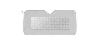 Pare-soleil aluminium argenté liseré Sooa - Marquage Recto