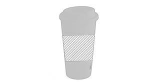 Mug de voyage en plastique PP 500ml Cappuiri - Marquage Recto