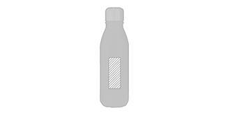 Bidon résilient de 550 ml en aluminium Raicanne - Marquage Recto