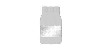 Bidon résilient de 550 ml en aluminium Raicanne - Marquage autour