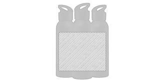 Bidon de 600 ml robuste en aluminium Runtese - Marquage autour