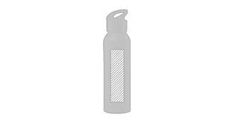 Bidon de 600 ml robuste en aluminium Runtese - Marquage Recto