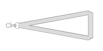 Lanyard porte-badge en PVC rigide Kansas - Marquage Verso