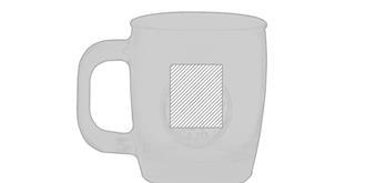 Tasse couleur dégradée en verre recyclée Chantier - Marquage Recto