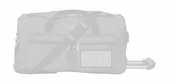Sac de voyage pratique avec roulettes Milan - impression avant coté droite
