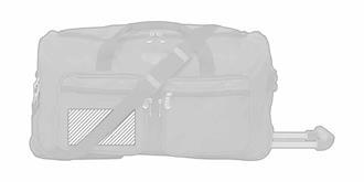 Sac de voyage pratique avec roulettes Milan - impression avant coté gauche