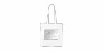 Sac shopping robuste en 100% coton tissé Natura - Marquage Verso