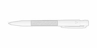 Stylo à encre bleue avec corps en ABS Stole - Marquage Verso