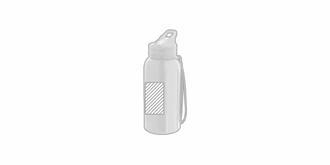 Bouteille de sport pratique de 1200 ml Nofe - Marquage Recto