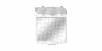 Bouteille à double paroi en acier 500 ml Ivalo - Marquage autour