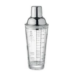 Shaker en verre 400 ml bouchon en acier Polita