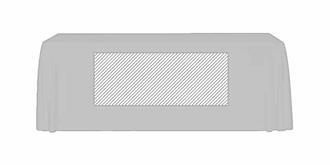 Grande nappe rectangulaire en polyester Bridge - Marquage Recto