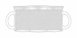 Mug en verre recyclé avec couvercle Celestial - Marquage autour