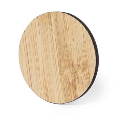 Pin's en bambou avec attache magnétique Royal Rond Naturel