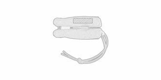 Couteau multifonction avec corps en liège Piler - impression avant coté gauche