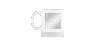 Mug en céramique 280ml avec base en liège Karoo - Impression Droite