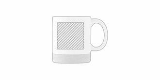 Mug en céramique 280ml avec base en liège Karoo - Impression Gauche