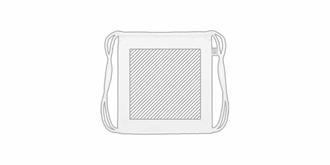 Sac à cordon léger en coton naturel Osole - Marquage Recto