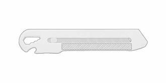 Cutter rétractable multifonction en acier Knifplus - Impression arrière en bas
