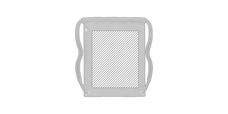 Sac à cordon coloré avec finition brillante Shoopy - Marquage Verso