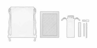 Set de dessin pour enfants avec sac cordon Fundraw - Marquage Verso